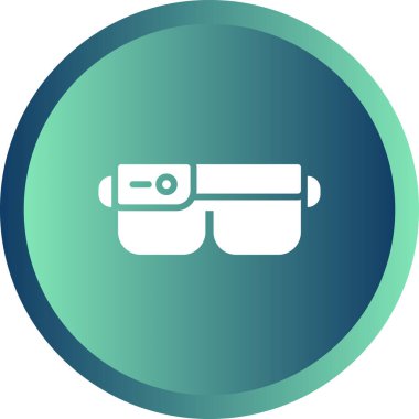 Akıllı gözlük simgesi, modern vektör illüstrasyonu