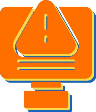 IT Sistem Başarısız Bilgisayar simgesi vektör çizimi