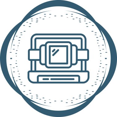 dizüstü bilgisayar web simgesi, basit illüstrasyon