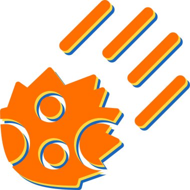 Meteor simgesi. Sosyal medya, uygulama ve web tasarımı için basit vektör sembolü.  