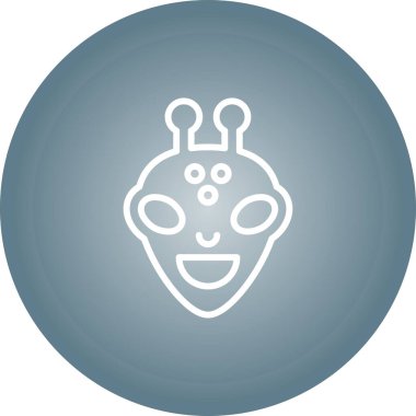 Uzaylı web simgesi, basit vektör illüstrasyonu 