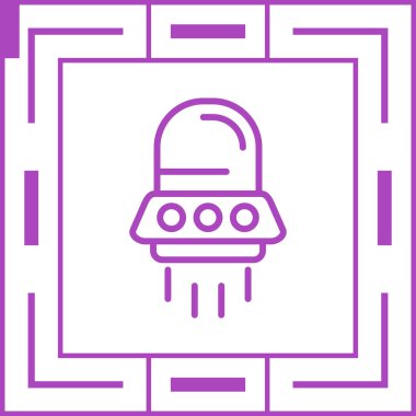 UFO web simgesinin vektör illüstrasyonu 