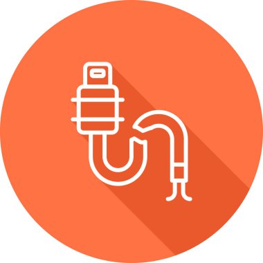 Kırık Kablo ağ simgesi, basit vektör illüstrasyonu