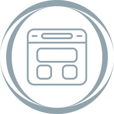 Web tarayıcı simgesi, vektör illüstrasyonu basit tasarım