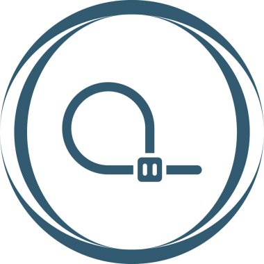 Kablo bağı simgesi, vektör illüstrasyonu basit tasarım