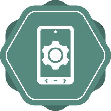 Simge, web düğmesi, basit vektör illüstrasyonu ayarlanıyor