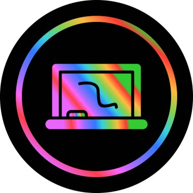 Tebeşir tahtası simgesi, vektör illüstrasyonu basit tasarım