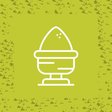 Haşlanmış yumurta ağı simgesi, basit vektör illüstrasyonu