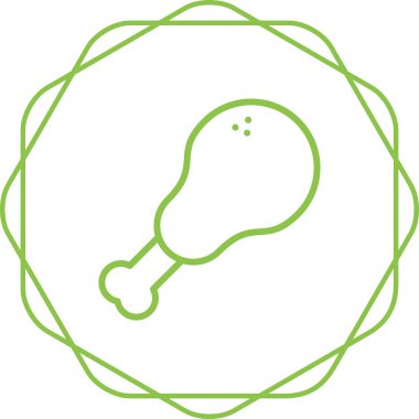 Tavuk ağı simgesi, basit vektör illüstrasyonu