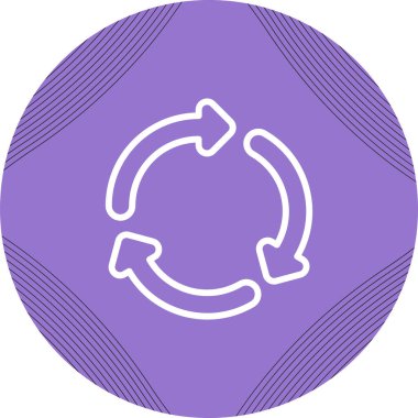 Geri dönüşüm sembolü. Web simgesi basit tasarım