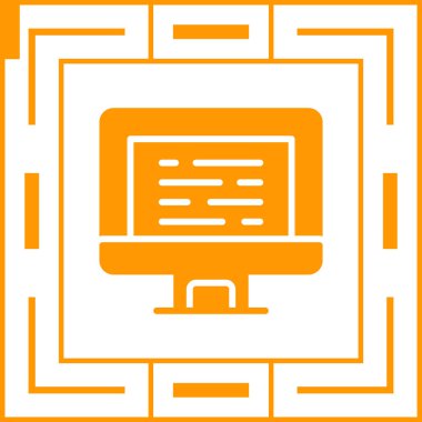 Masaüstü Bilgisayar Web simgesi vektör çizimi