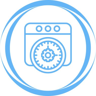 Web Tarayıcı Web simgesi, basit illüstrasyon 