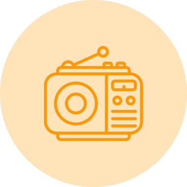 Radyo. Web simgesi vektör illüstrasyonu 