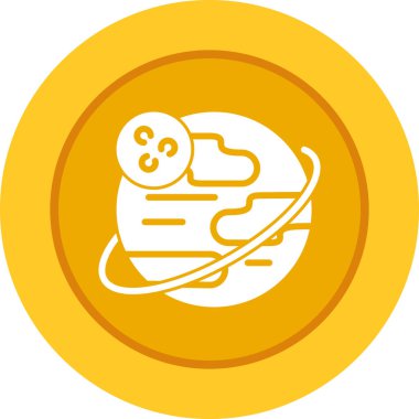 Gezegen simge vektör çizim 