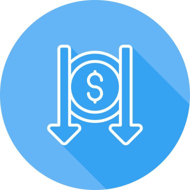 maliyet web simgesi vektör illüstrasyonu