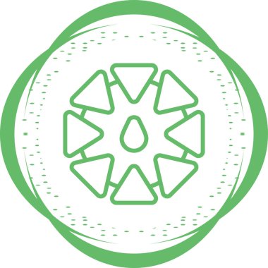 Renkli tekerlek simgesi. Parlak spektrum vektörü. Dairesel gradyan çizimi. Canlı tasarım ögesi.