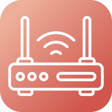 WiFi yönlendirici kutsal kişilerin resmi, vektör çizim     
