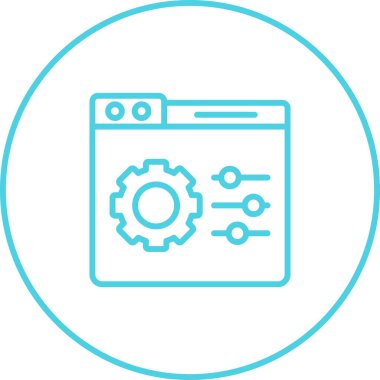 Uygulama Denetim Paneli simgesi, vektör illüstrasyonu basit tasarım