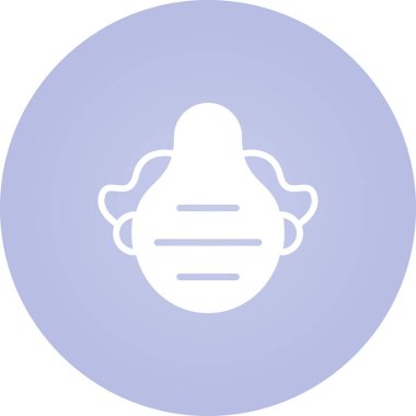 Toz maskesi simgesinin web illüstrasyonu