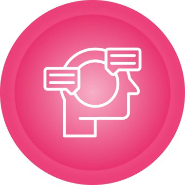 Doğal Dil İşlem Web simgesi vektör illüstrasyonu