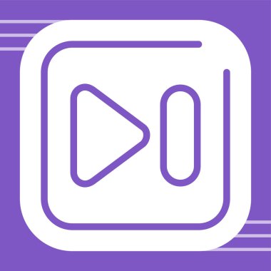 Sonraki Parça Meydanı Simgesi, basit vektör illüstrasyonu 