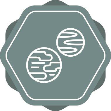 Gezegenlerin vektör illüstrasyonu web simgesi 