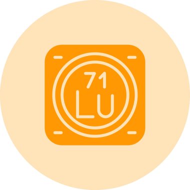 Kimyasal Element Web simgesi vektör çizimi