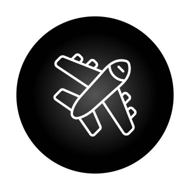 Düzlem web simgesi, basit vektör illüstrasyonu