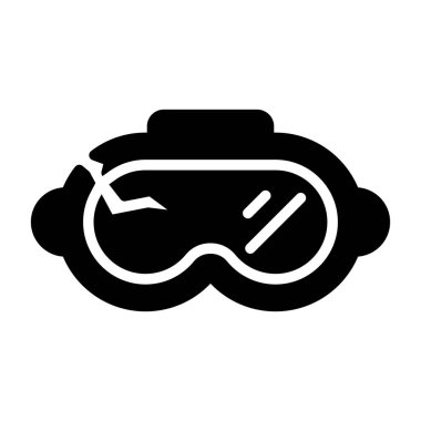 vr kulaklık simgesi, web basit illüstrasyon