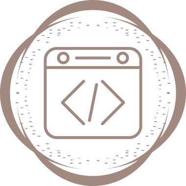 Web tasarım simgesi, web geliştirme konsepti, vektör illüstrasyonu 