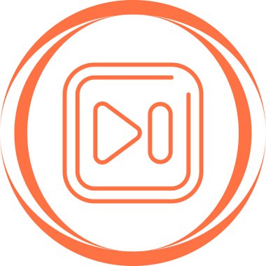 Sonraki Parça Meydanı Simgesi, basit vektör illüstrasyonu 