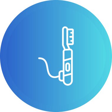 Elektrikli diş fırçası web simgesi, vektör illüstrasyonu