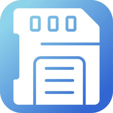Sd Card web simgesi, basit vektör illüstrasyonu