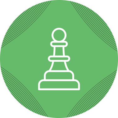 Satranç taşı web simgesi, basit vektör illüstrasyonu