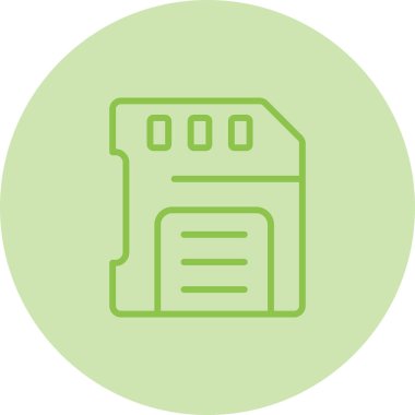 Sd Card web simgesi, basit vektör illüstrasyonu