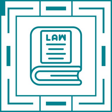 Hukuk kitabı simgesi vektör özeti çizimi