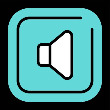 Konuşmacı. Web simgesi basit tasarım