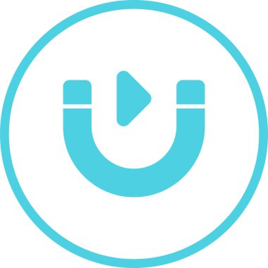 mıknatıs ağ simgesi, basit vektör illüstrasyonu