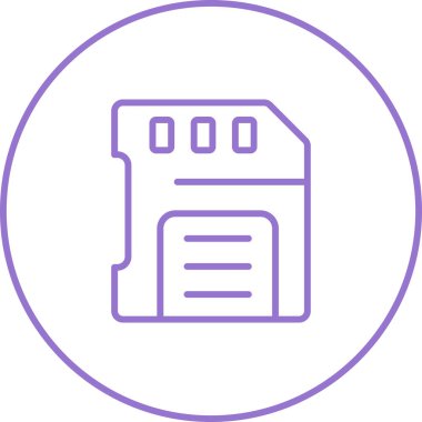 Sd Card web simgesi, basit vektör illüstrasyonu