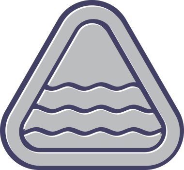 Üçgen işareti simgesi. Web basit illüstrasyonu