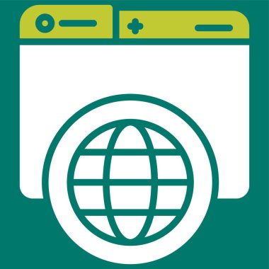 Dünya simgesinin vektör illüstrasyonu 