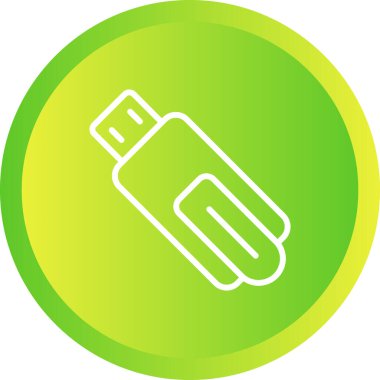 usb flash disk simgesinin vektör çizimi 