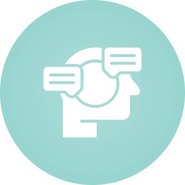 Doğal Dil İşlem Web simgesi vektör illüstrasyonu