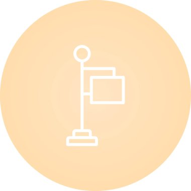 Beyaz Arkaplanda Başarı Bayrağı Simgesi