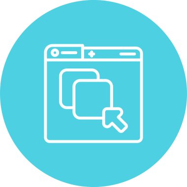 Grafik Tasarım Web simgesi vektör illüstrasyonu