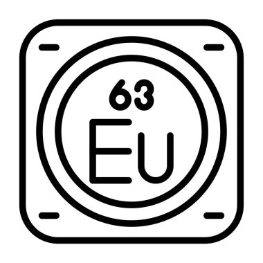 Kimyasal Element Web simgesi vektör çizimi