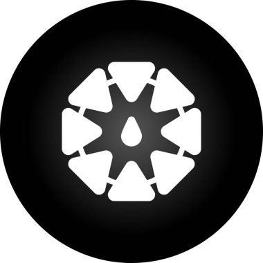 Renkli tekerlek simgesi. Parlak spektrum vektörü. Dairesel gradyan çizimi. Canlı tasarım ögesi.