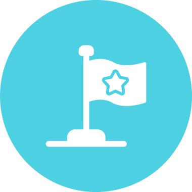 bayrak web simgesi, vektör illüstrasyonu