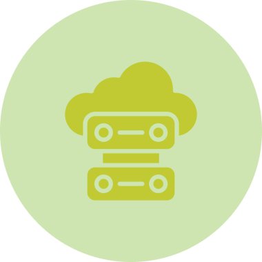 Modern Veri Merkezi simgesinin vektör illüstrasyonu     