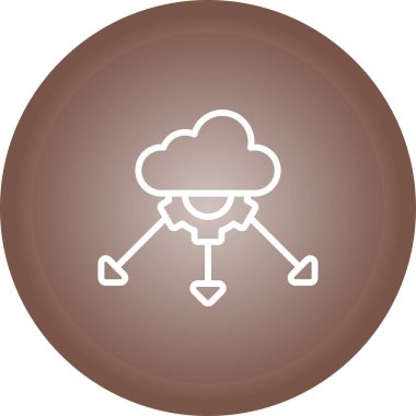 Ağ Yükleme Simgesi, Beyaz Üzerine Vektör 